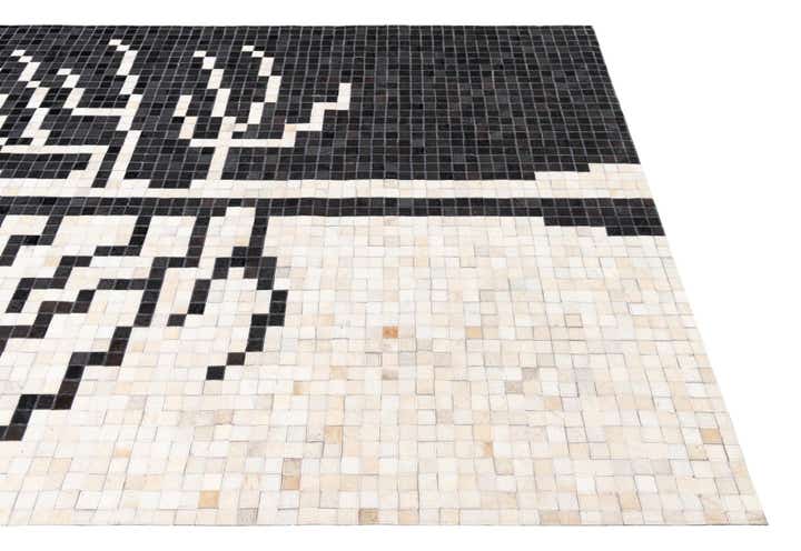 5' 2 x 8' 2 Cowhide Leather Rug