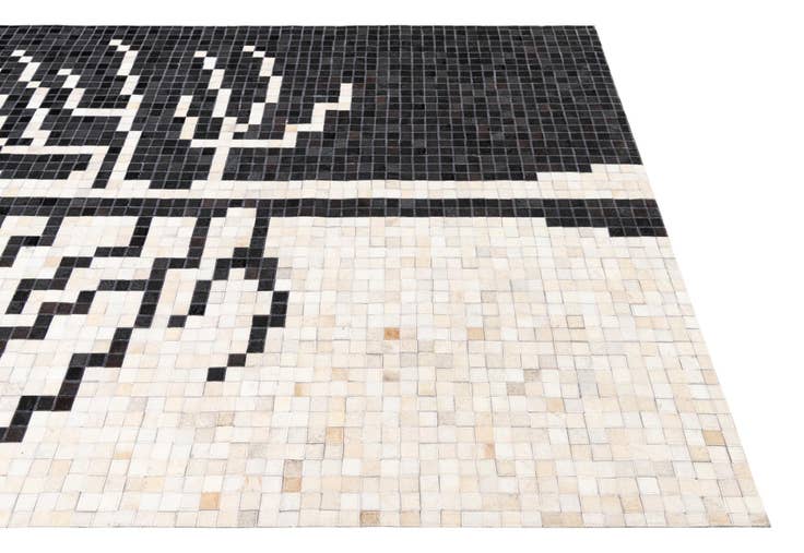Detail image of 5' 2 x 8' 2 Cowhide Leather Rug
