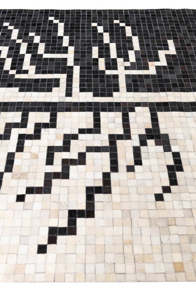Detail image of 5' 2 x 8' 2 Cowhide Leather Rug