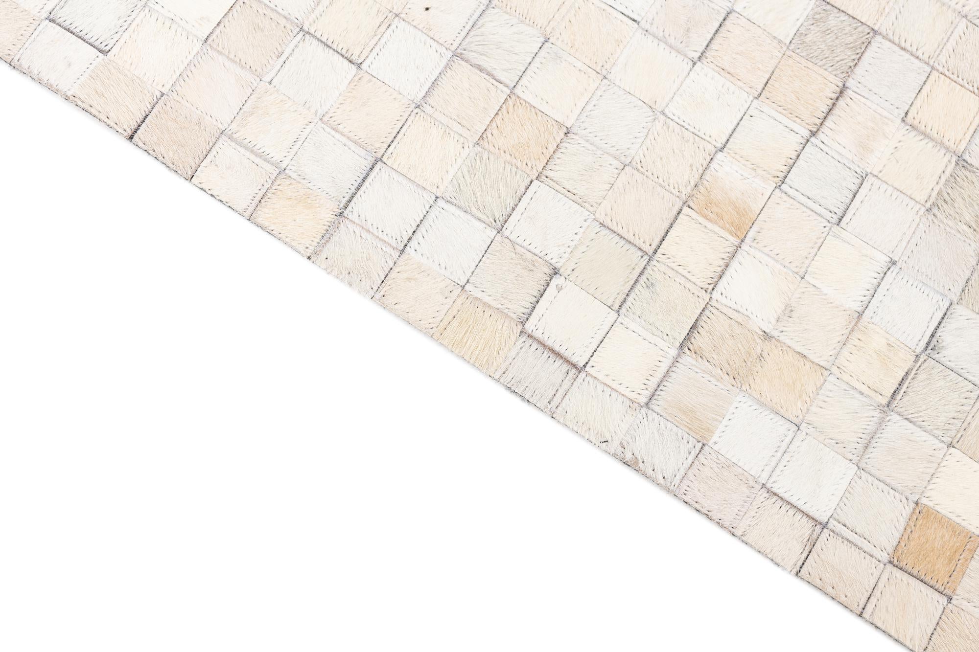 5' 2 x 8' 2 Cowhide Leather Rug