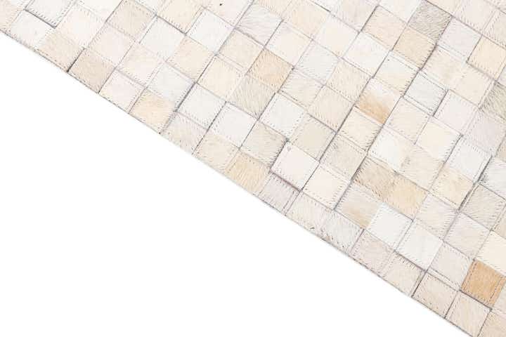 5' 2 x 8' 2 Cowhide Leather Rug