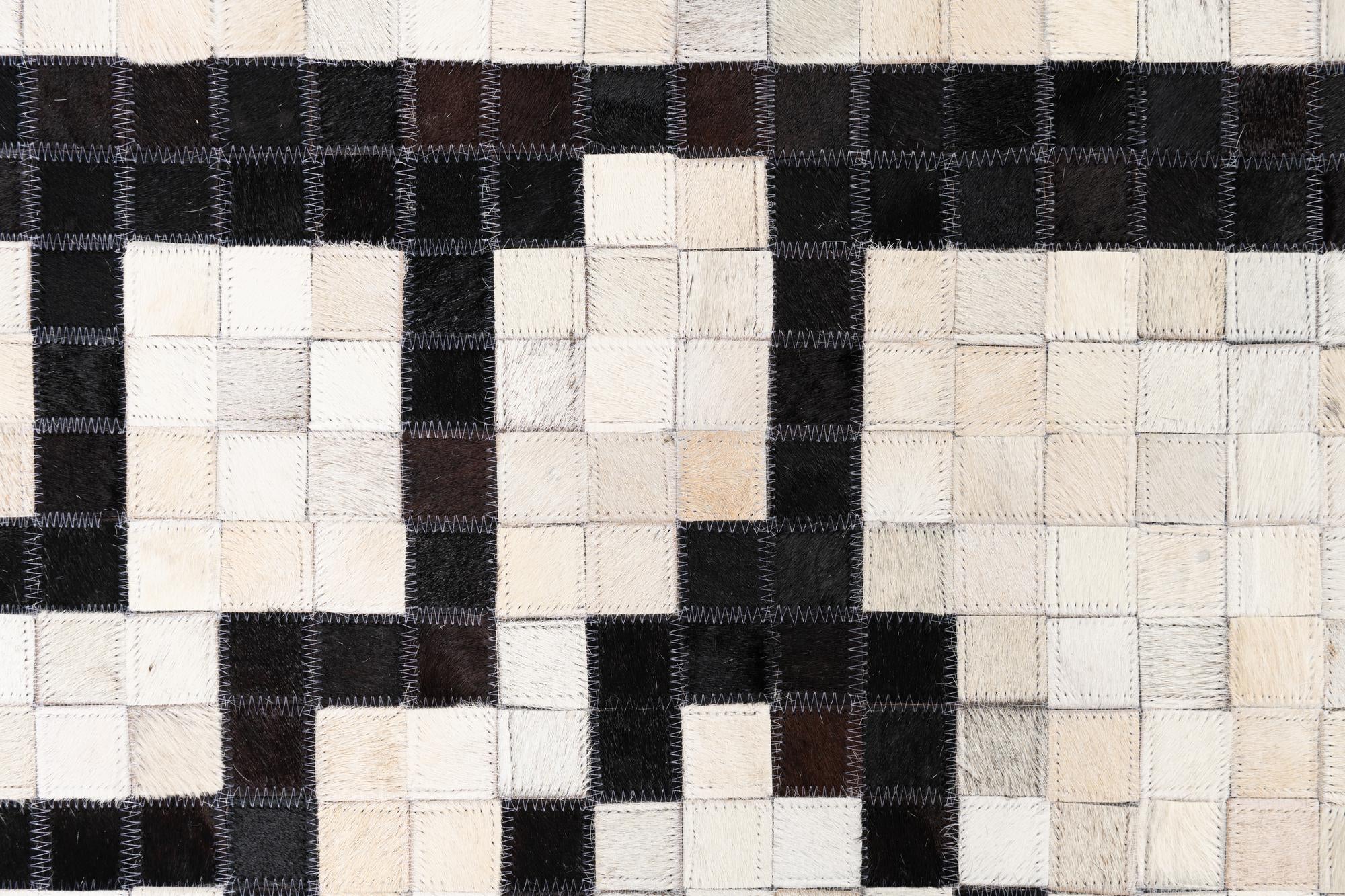 5' 2 x 8' 2 Cowhide Leather Rug