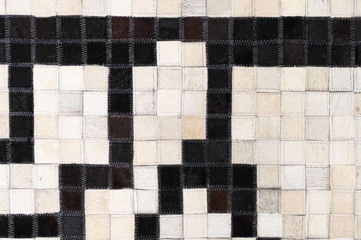 5' 2 x 8' 2 Cowhide Leather Rug