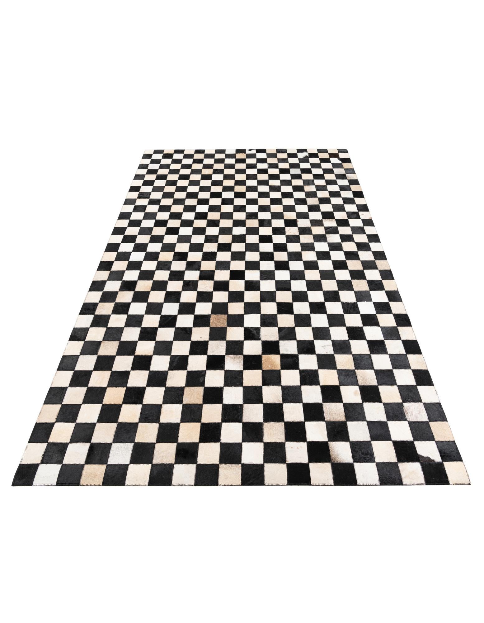 5' x 8' Cowhide Leather Rug