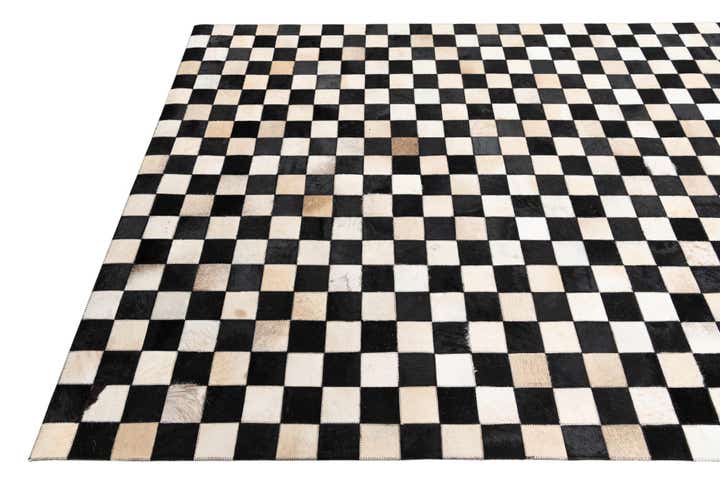 5' x 8' Cowhide Leather Rug