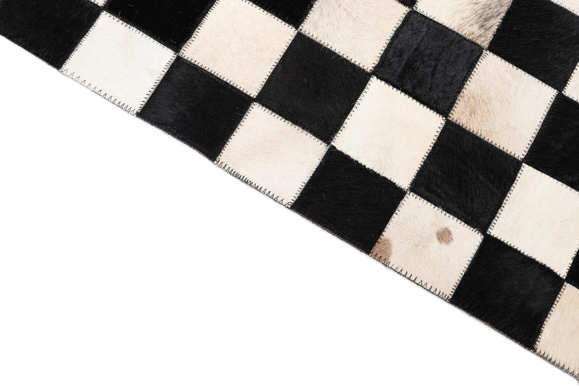 5' x 8' Cowhide Leather Rug
