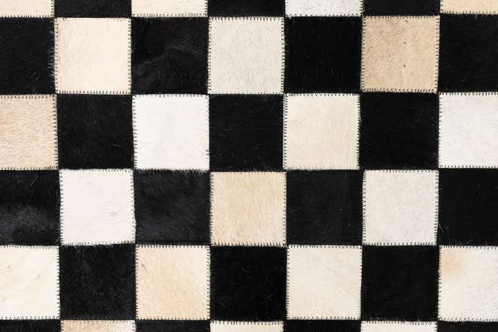 5' x 8' Cowhide Leather Rug