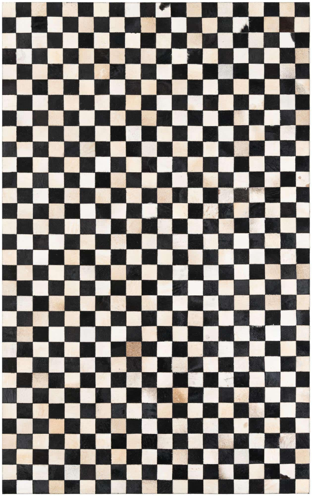 5' x 8' Cowhide Leather Rug