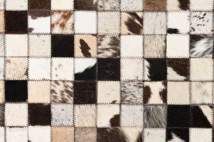 5' x 8' Cowhide Leather Rug