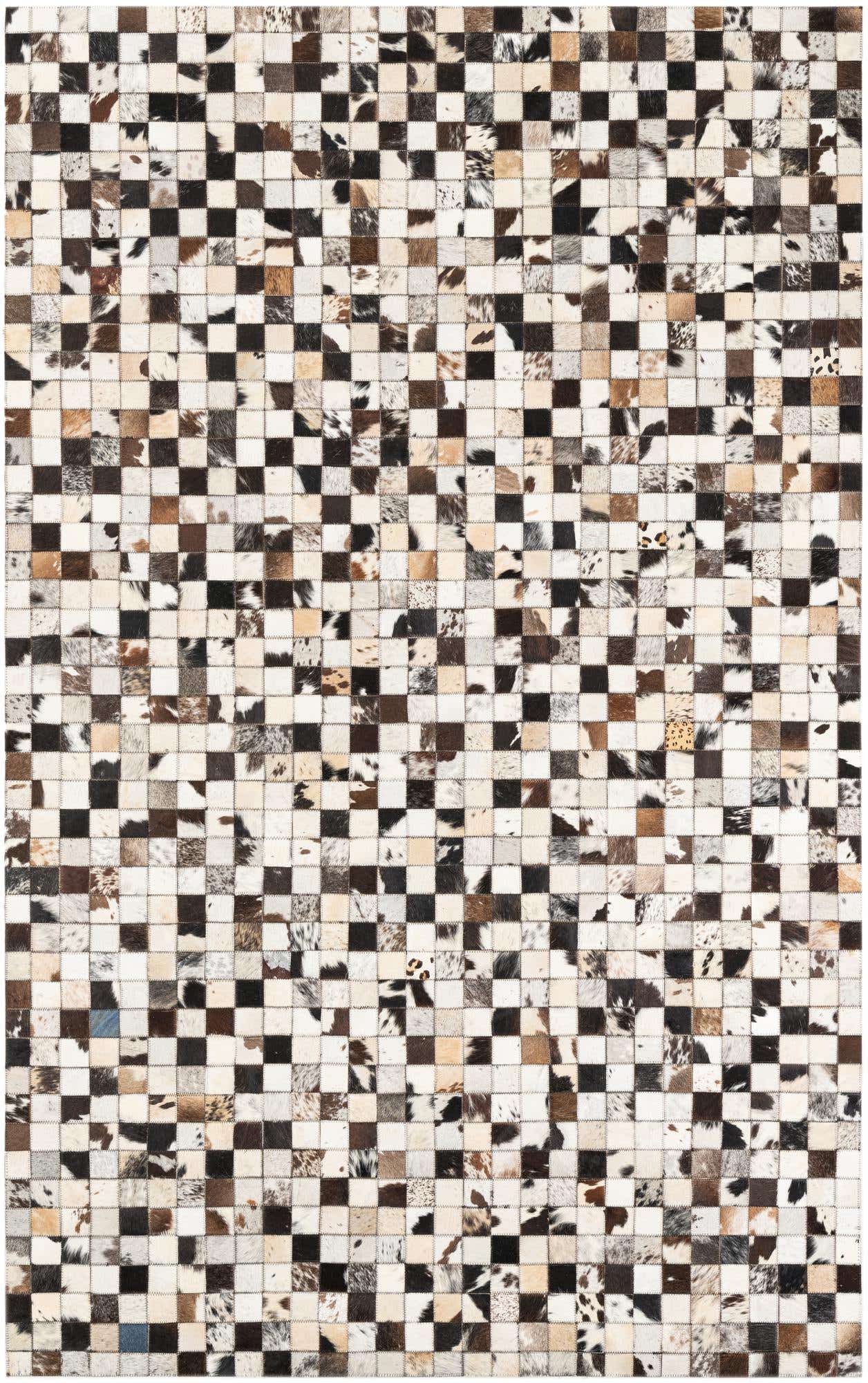 5' x 8' Cowhide Leather Rug