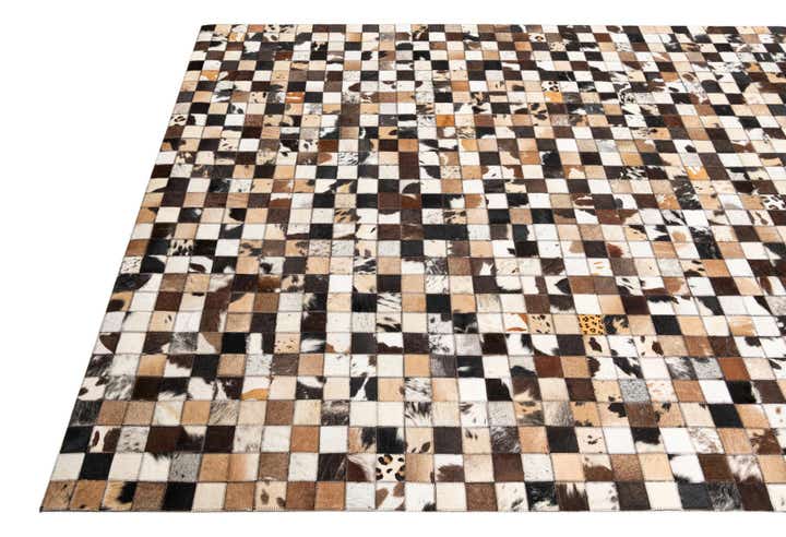 5' x 8' Cowhide Leather Rug