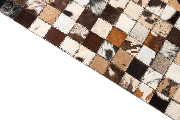 5' x 8' Cowhide Leather Rug