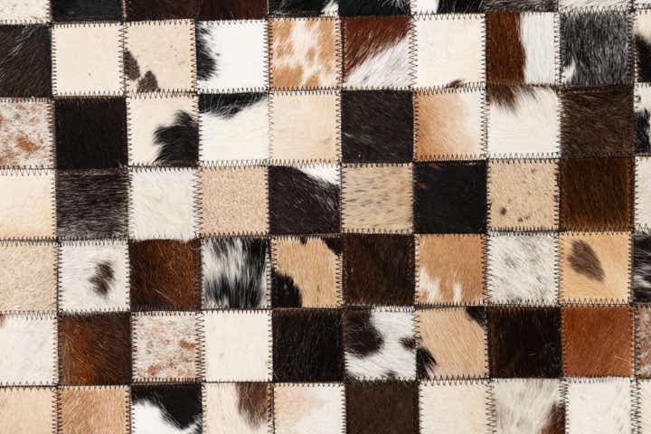 5' x 8' Cowhide Leather Rug