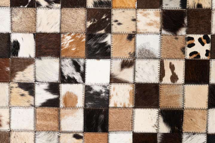 5' x 8' Cowhide Leather Rug