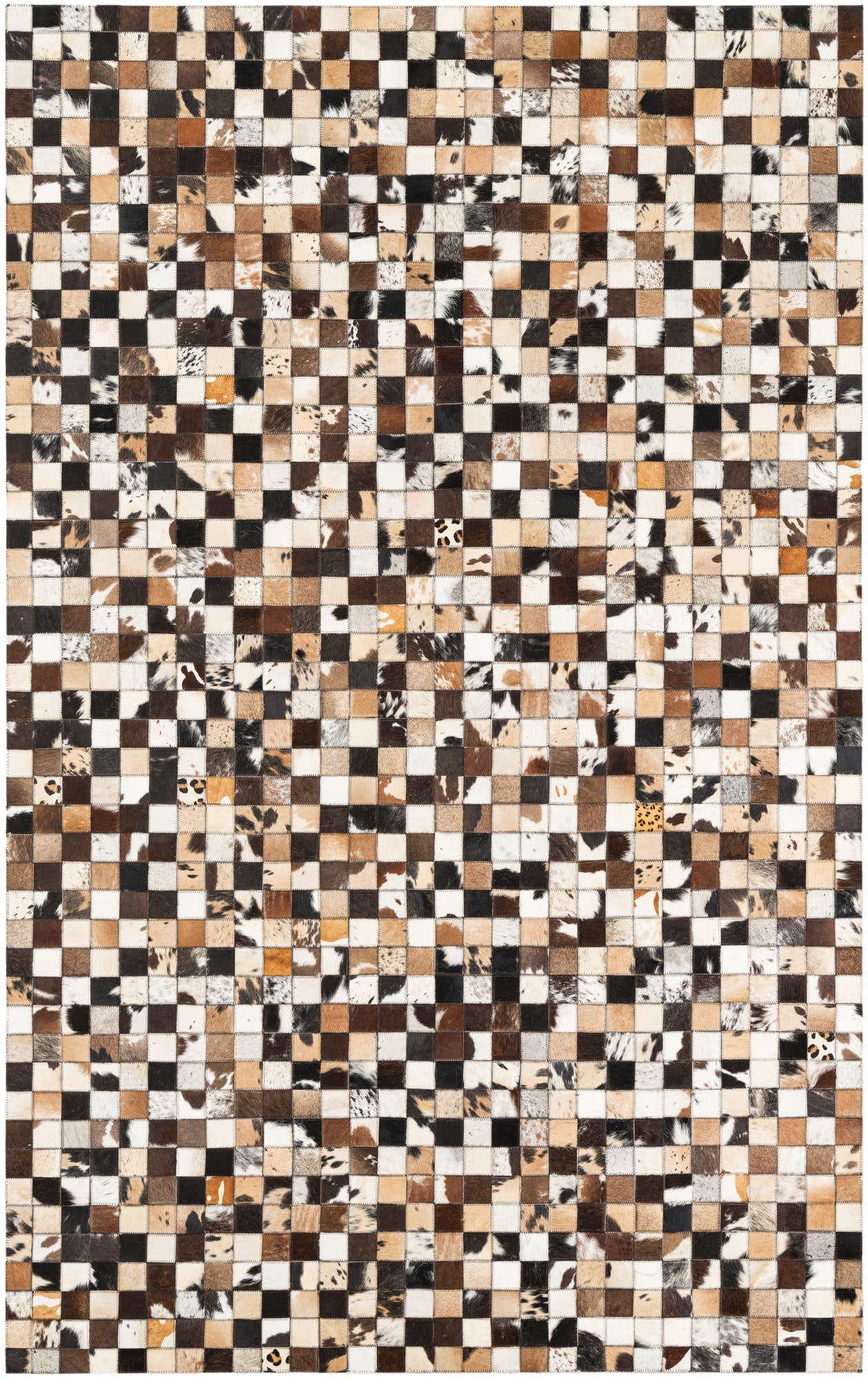 5' x 8' Cowhide Leather Rug