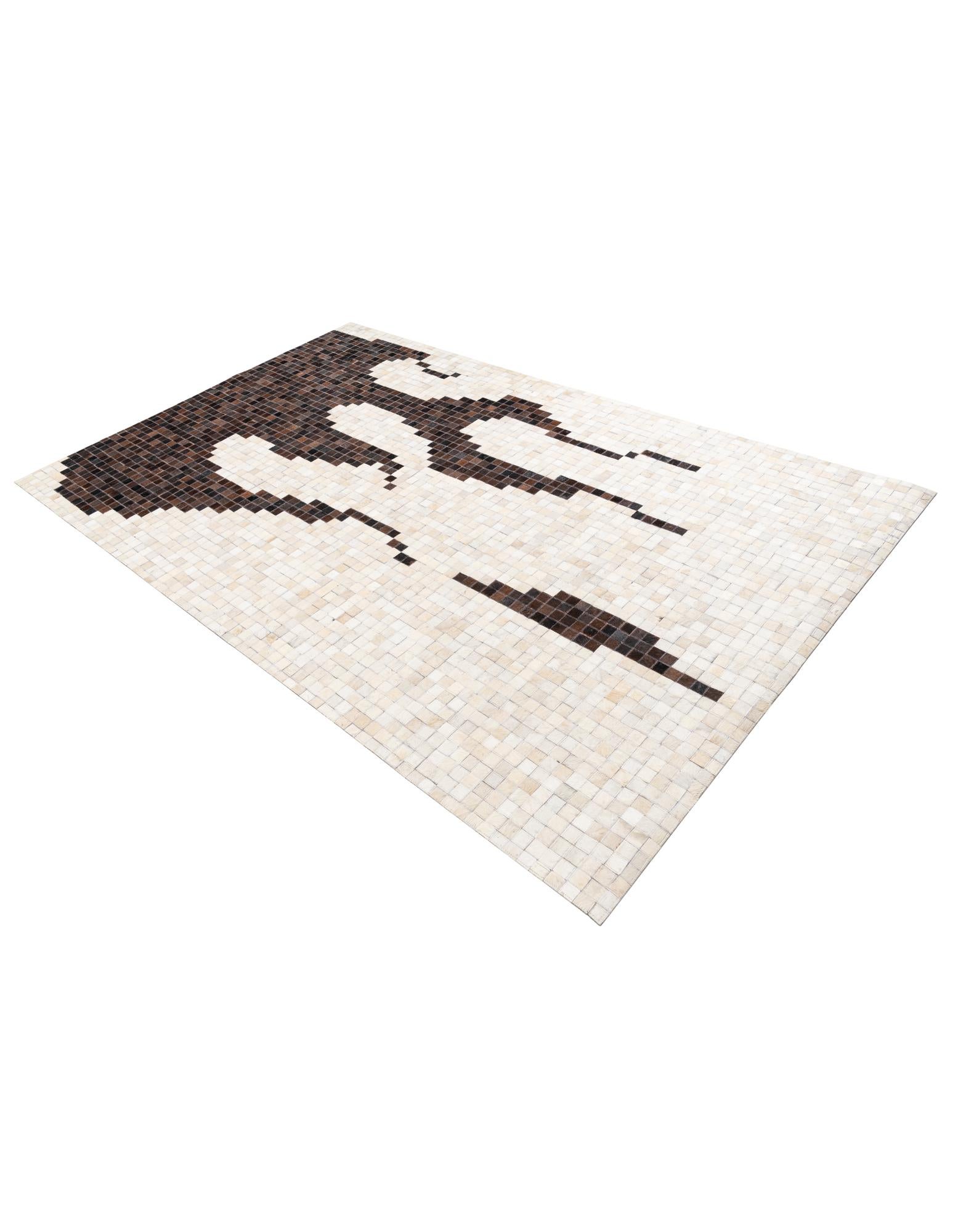 5' x 8' Cowhide Leather Rug