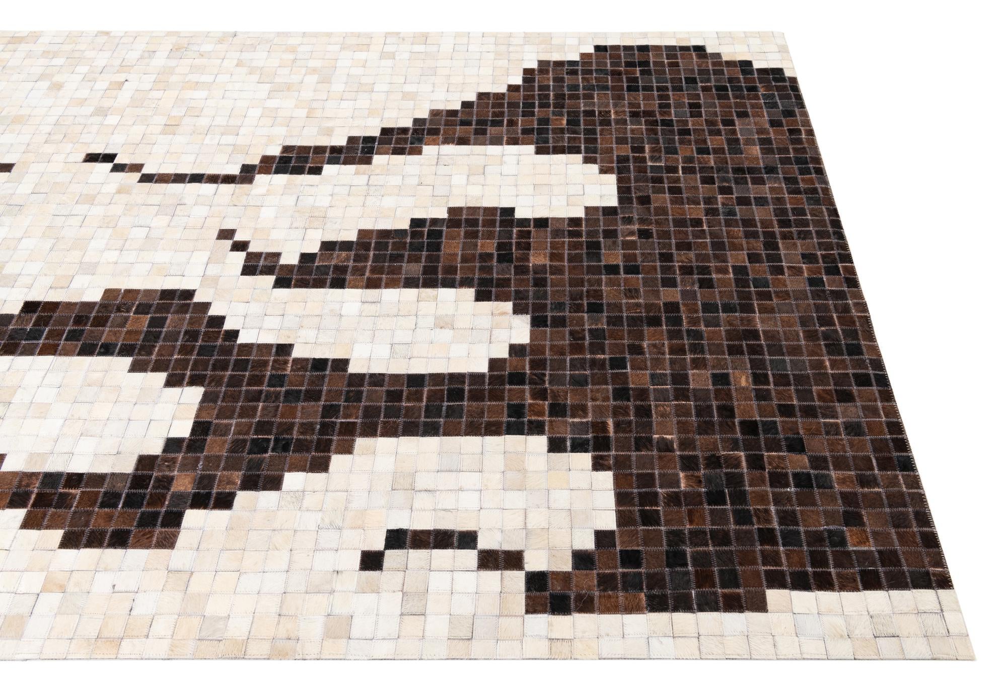 5' x 8' Cowhide Leather Rug