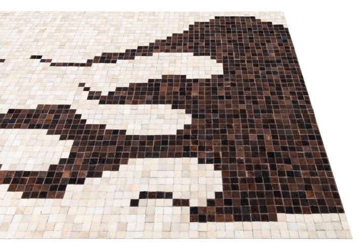 5' x 8' Cowhide Leather Rug