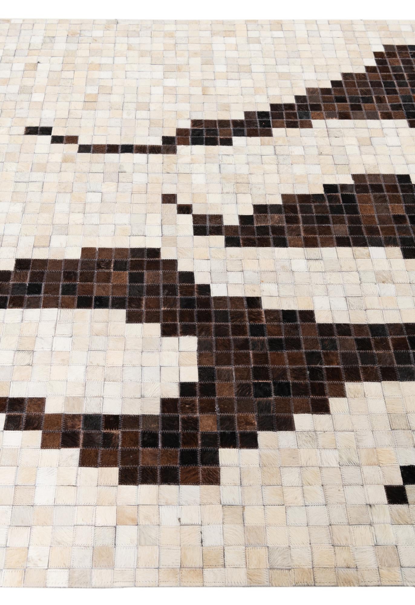 5' x 8' Cowhide Leather Rug