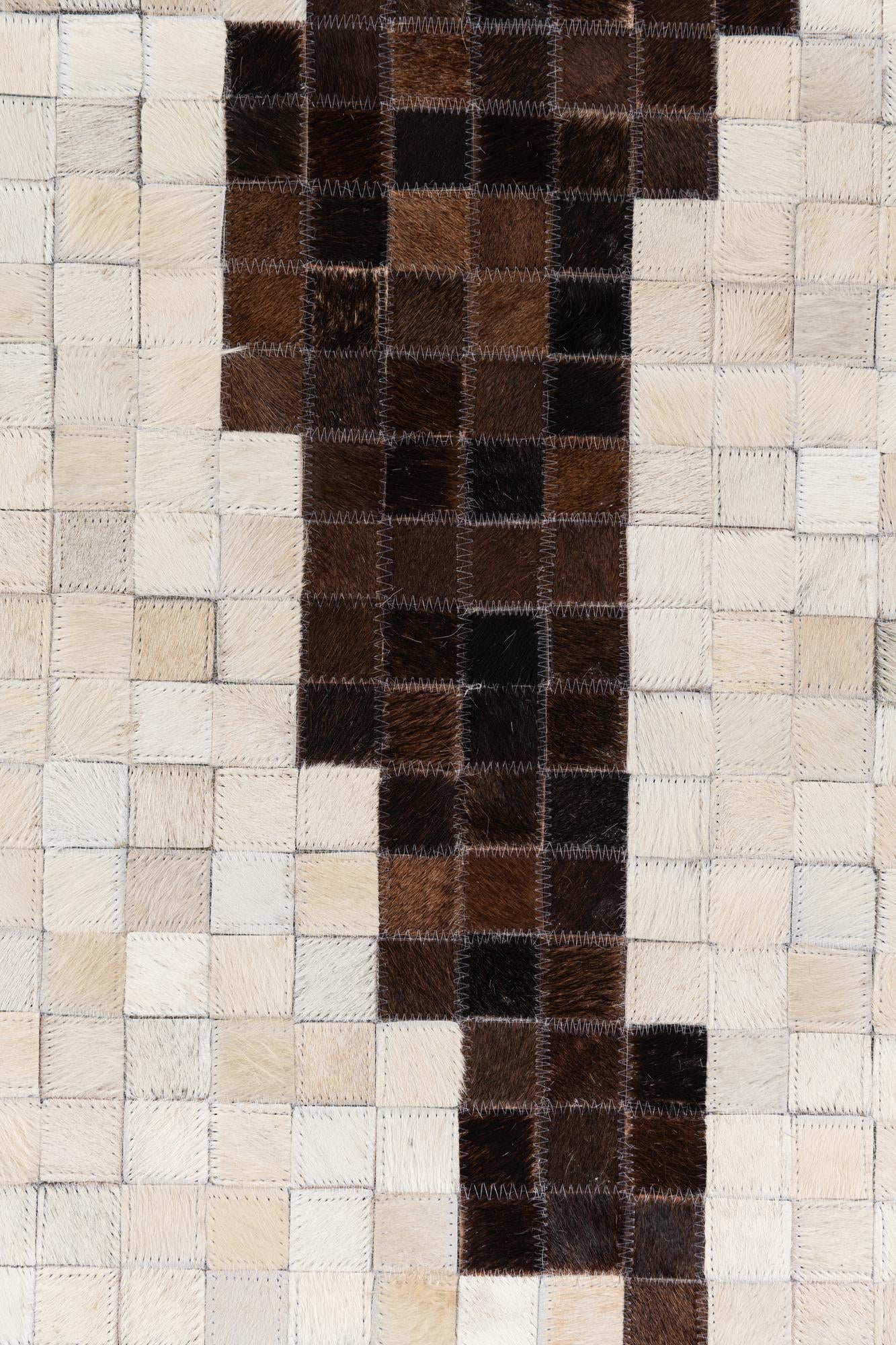 5' x 8' Cowhide Leather Rug
