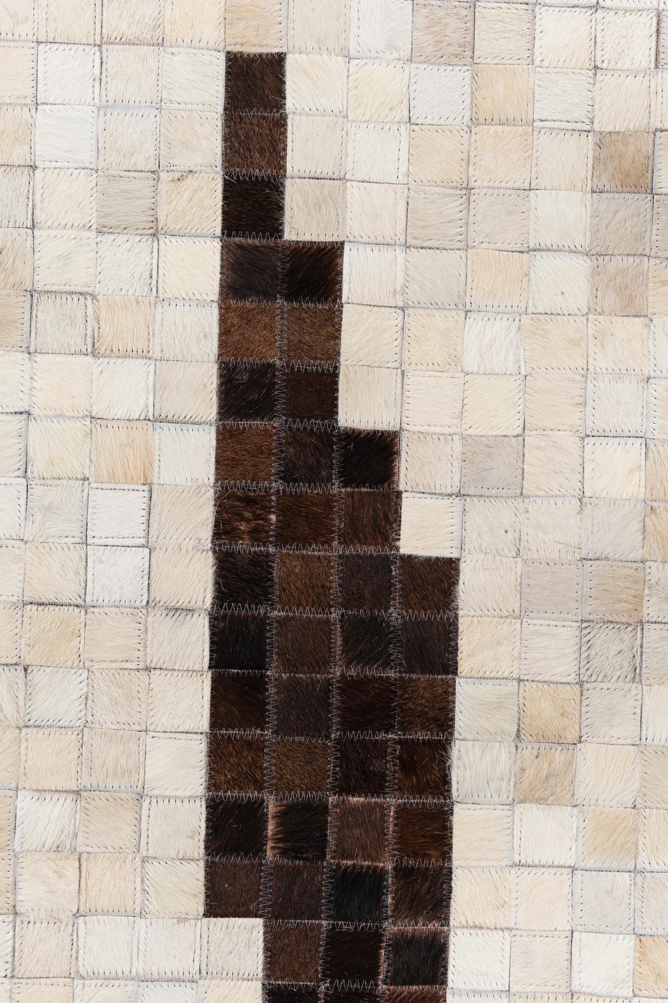 5' x 8' Cowhide Leather Rug