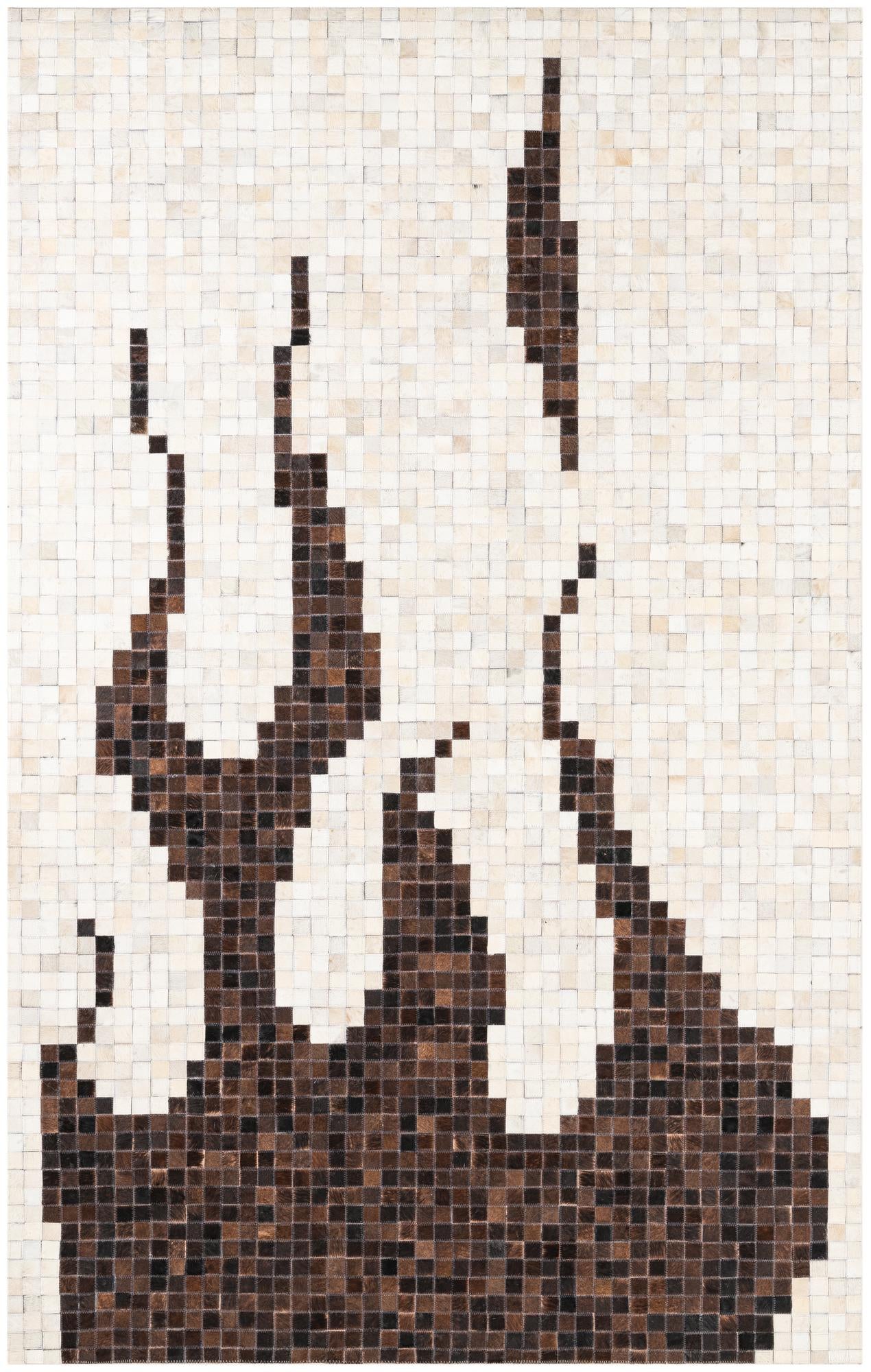 5' x 8' Cowhide Leather Rug