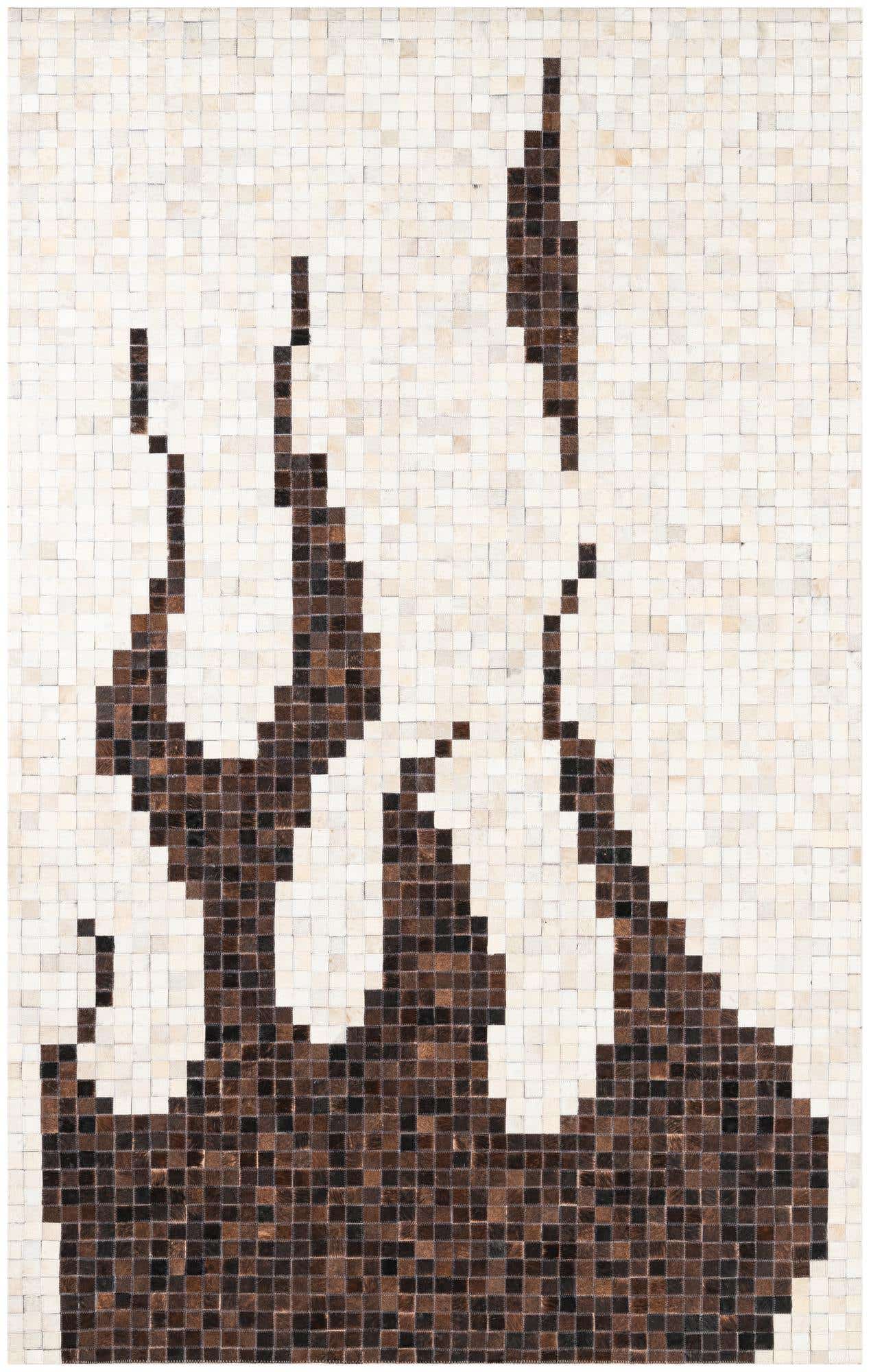 5' x 8' Cowhide Leather Rug