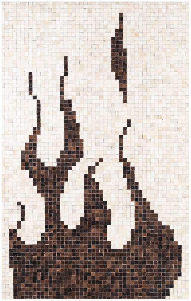 5' x 8' Cowhide Leather Rug