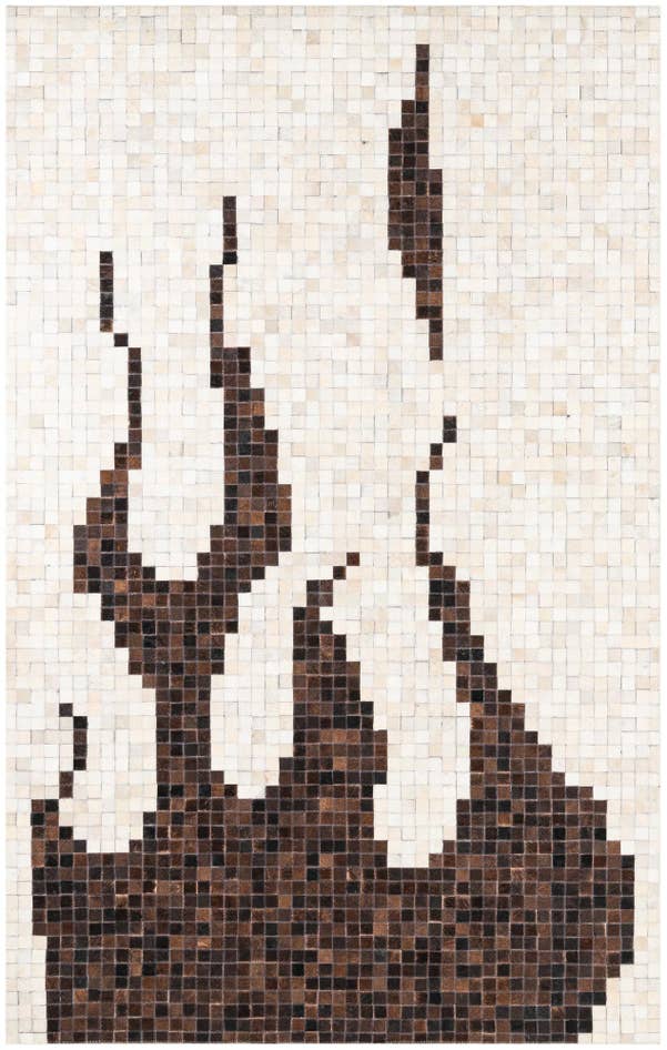 Detail image of 5' x 8' Cowhide Leather Rug