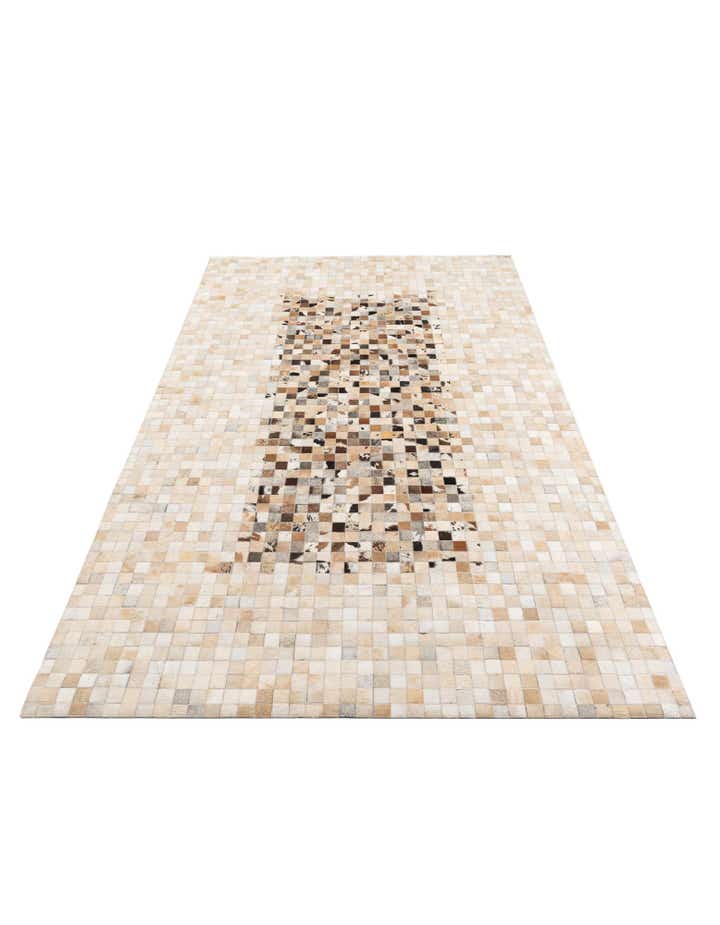 5' x 8' Cowhide Leather Rug