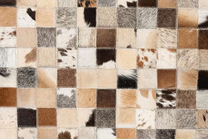 5' x 8' Cowhide Leather Rug