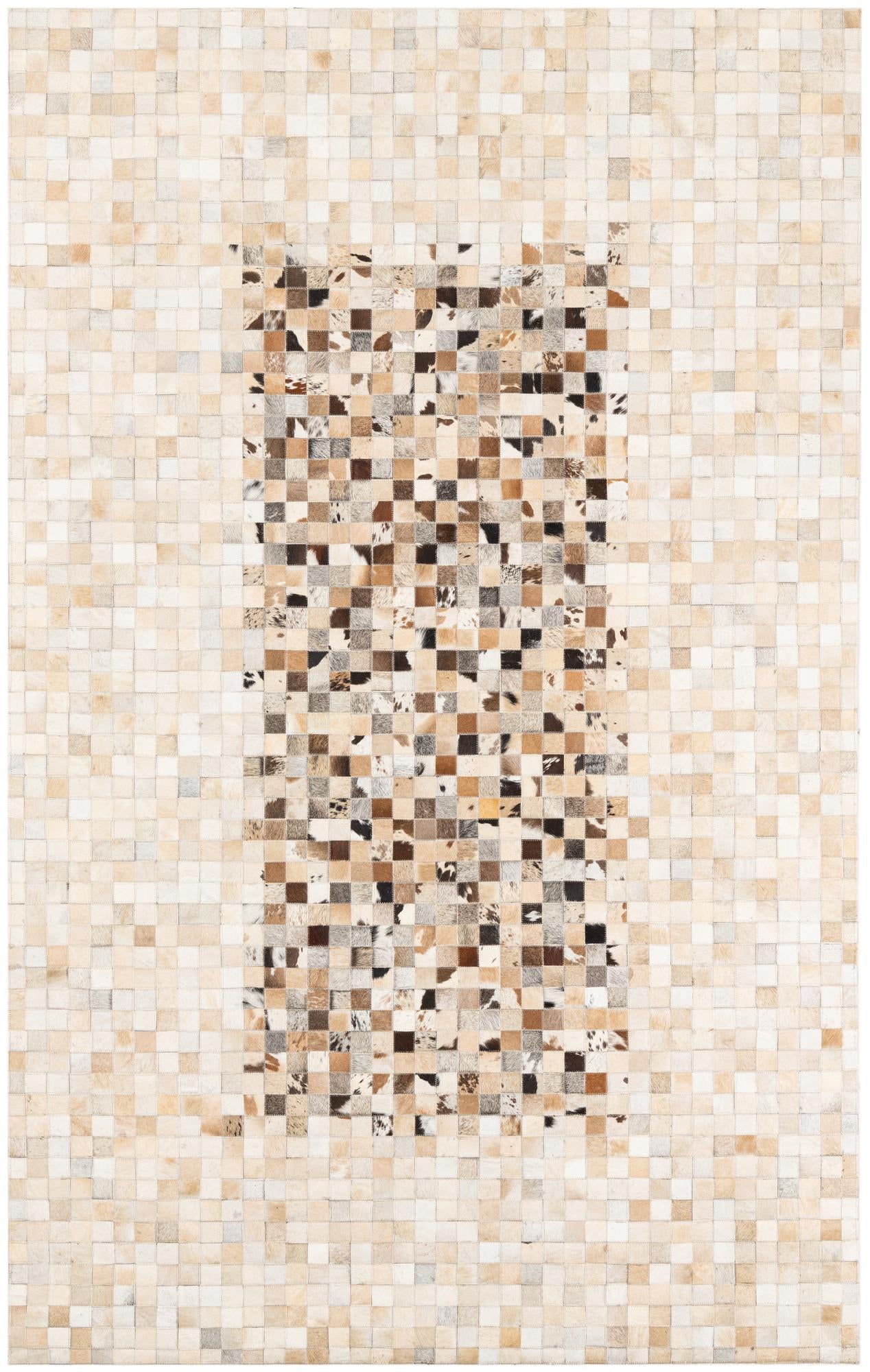 5' x 8' Cowhide Leather Rug