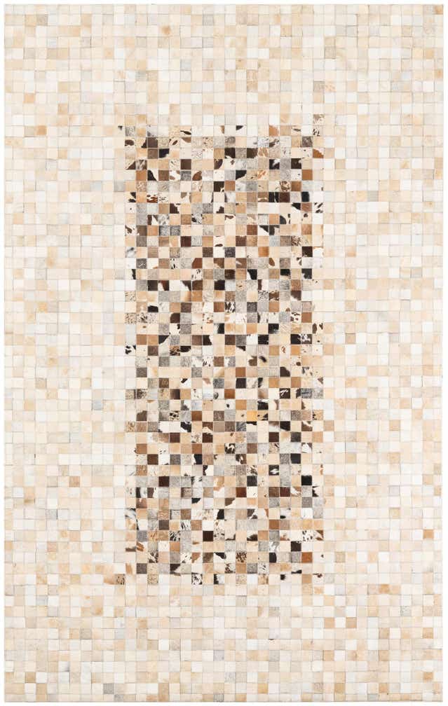 5' x 8' Cowhide Leather Rug