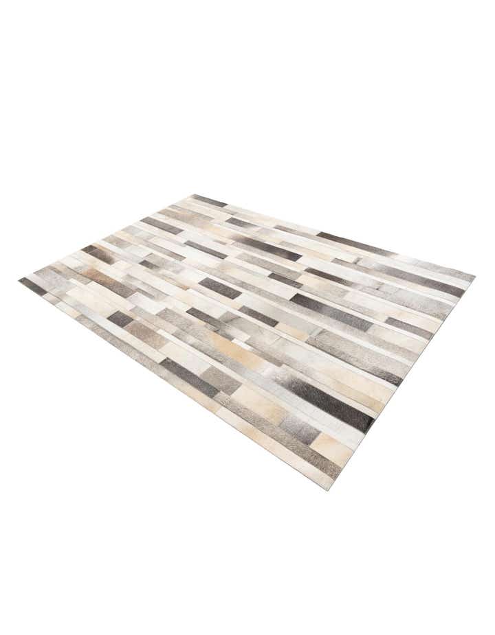 5' 6 x 7' 7 Cowhide Leather Rug