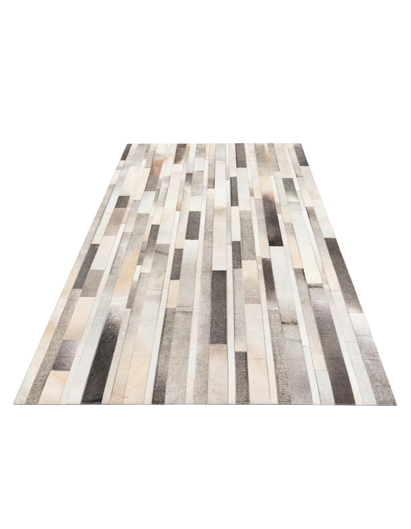 5' 6 x 7' 7 Cowhide Leather Rug