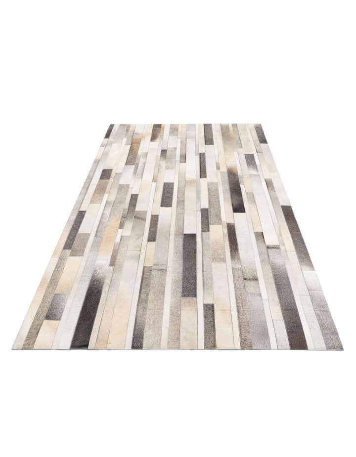 5' 6 x 7' 7 Cowhide Leather Rug