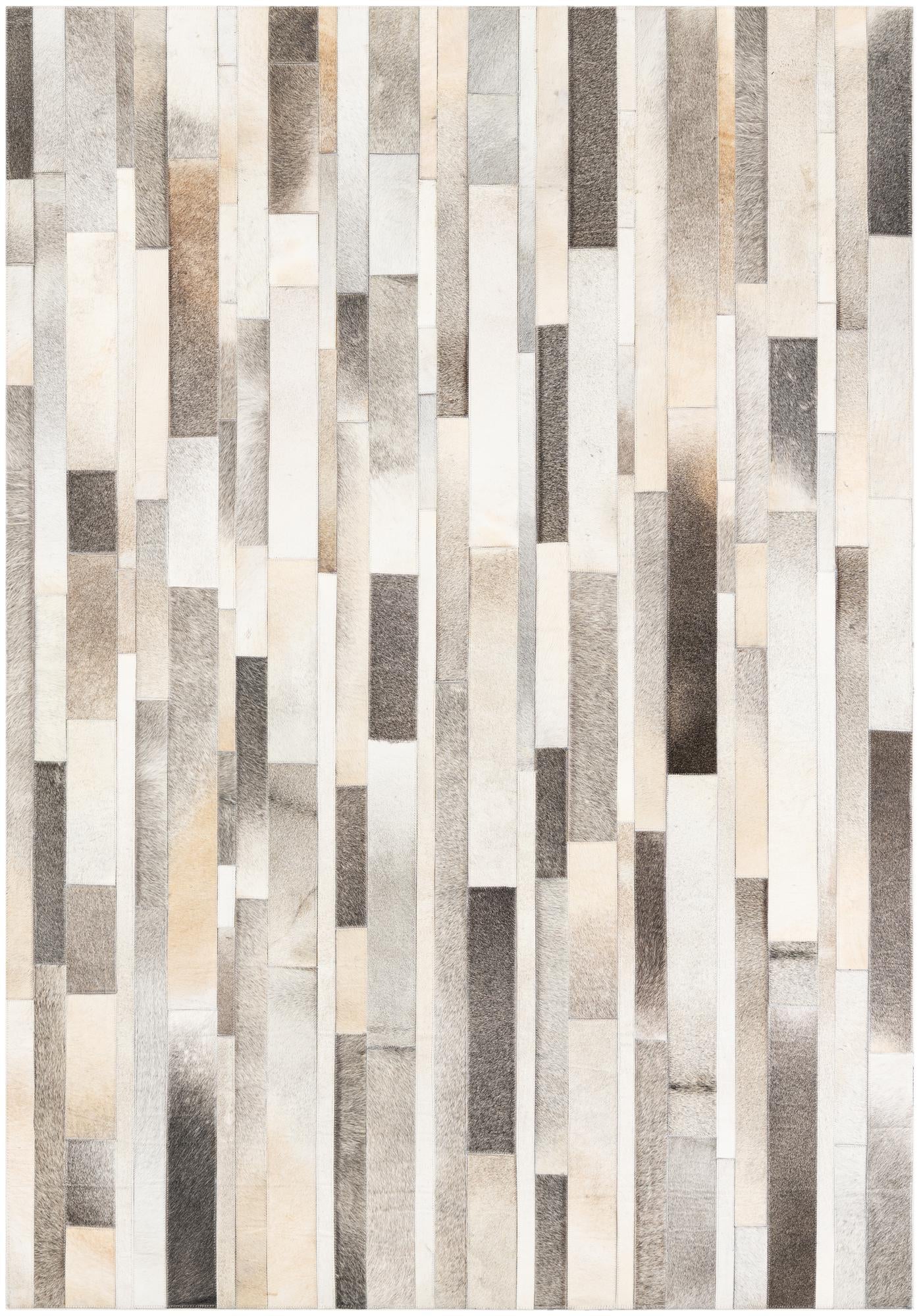 5' 6 x 7' 7 Cowhide Leather Rug