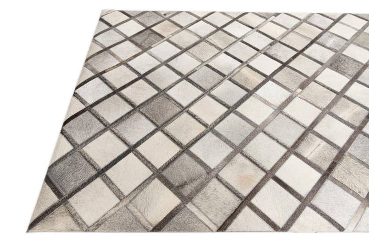 Detail image of 5' 4 x 7' 10 Cowhide Leather Rug