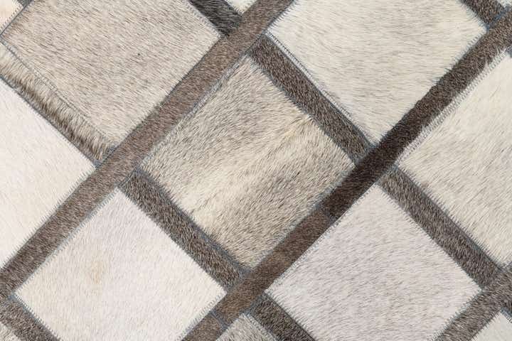 5' 4 x 7' 10 Cowhide Leather Rug