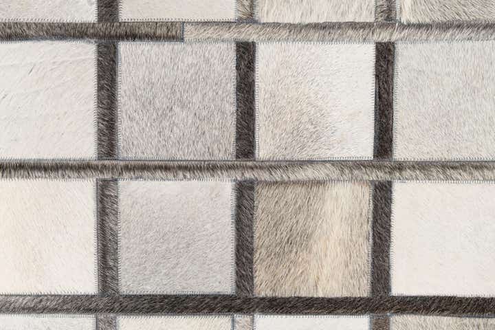 5' 4 x 7' 10 Cowhide Leather Rug