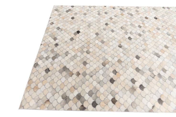 Detail image of 5' 1 x 8' Cowhide Leather Rug