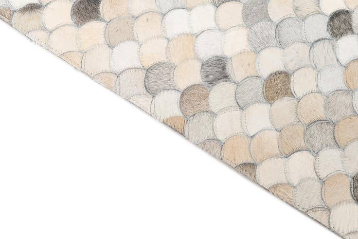 Detail image of 5' 1 x 8' Cowhide Leather Rug
