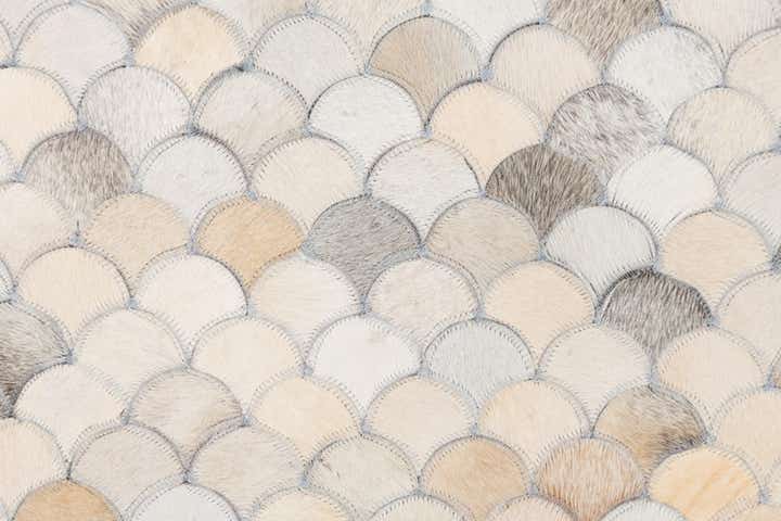 5' 1 x 8' Cowhide Leather Rug