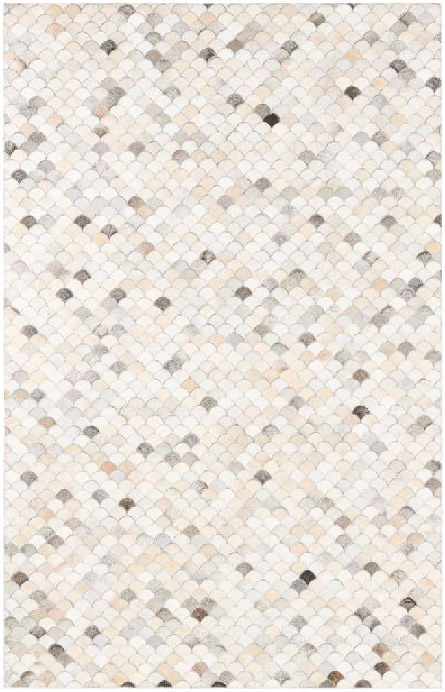 5' 1 x 8' Cowhide Leather Rug