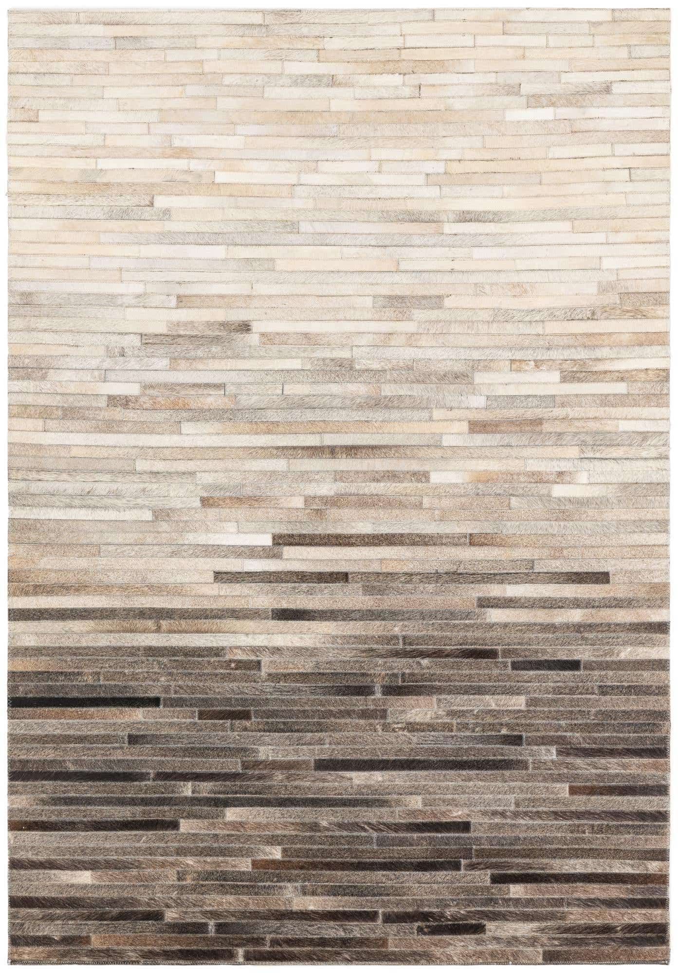 4' 6 x 6' 6 Cowhide Leather Rug