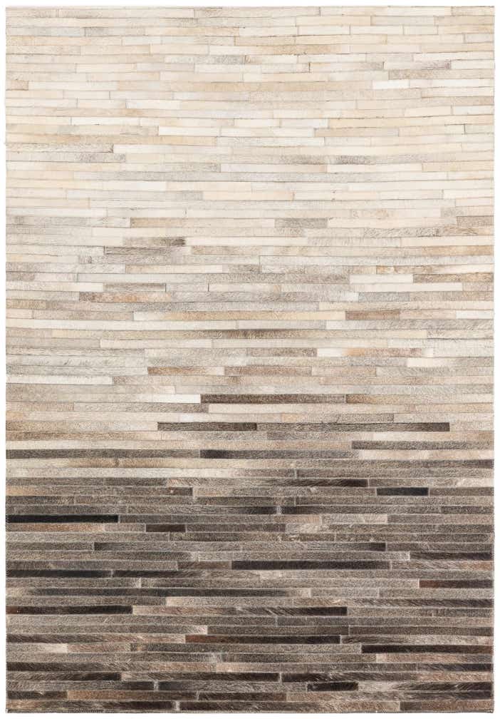 4' 6 x 6' 6 Cowhide Leather Rug