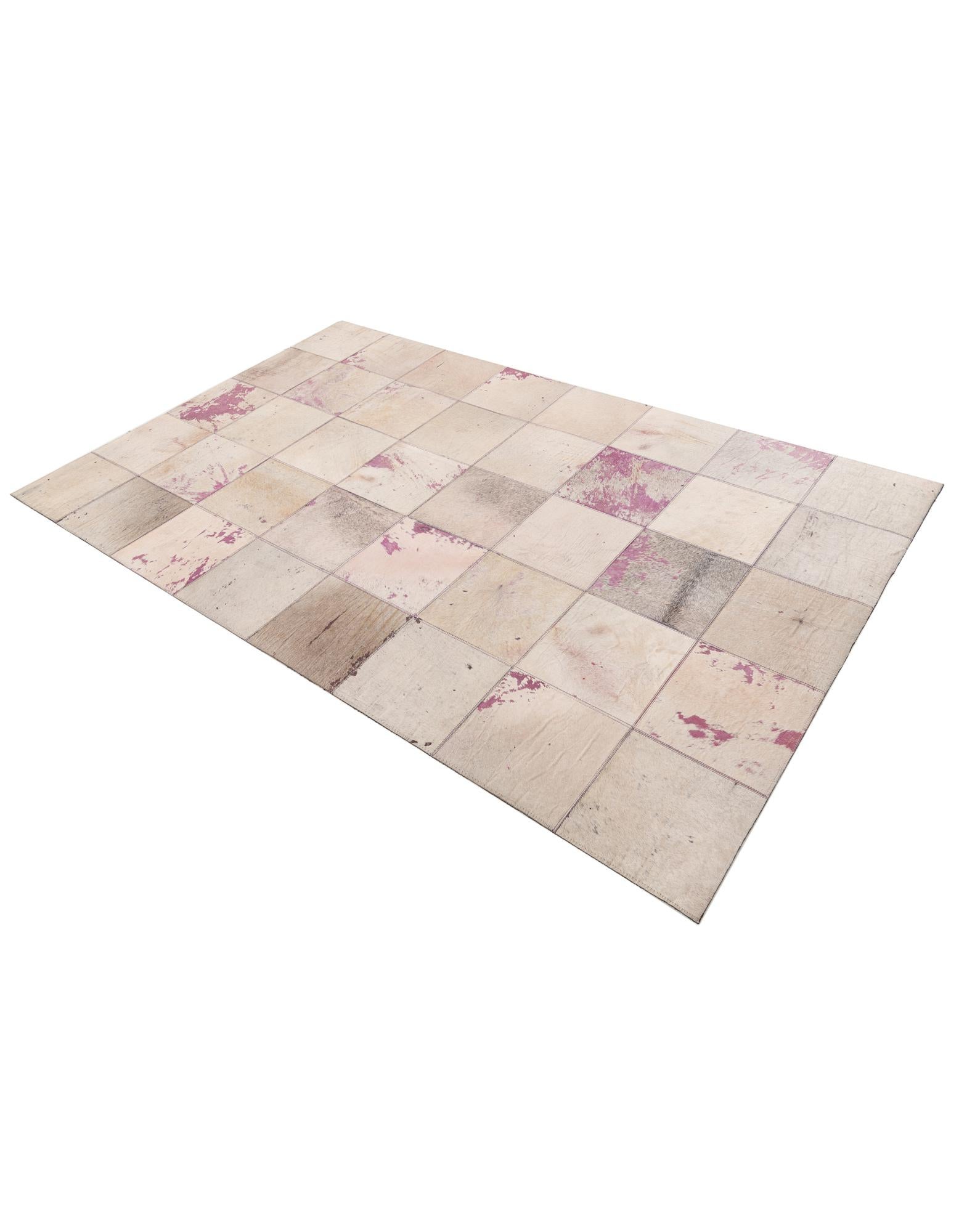 4' 10 x 7' 9 Cowhide Leather Rug