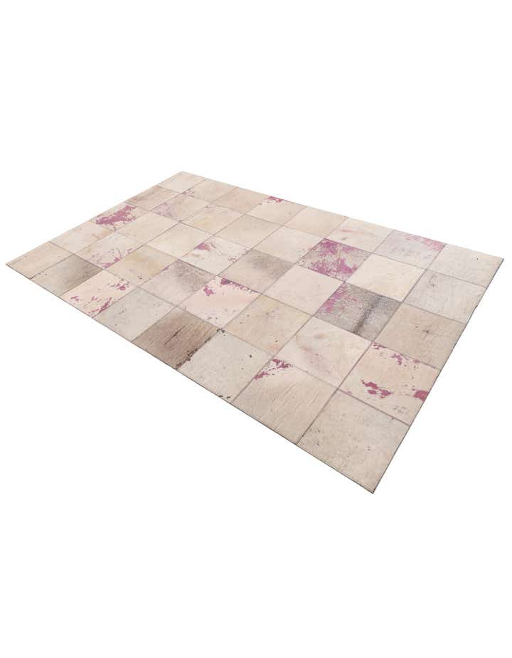 4' 10 x 7' 9 Cowhide Leather Rug