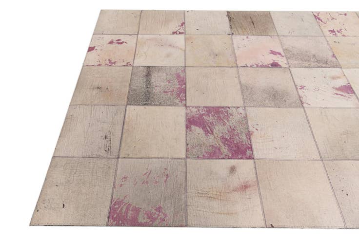 Detail image of 4' 10 x 7' 9 Cowhide Leather Rug