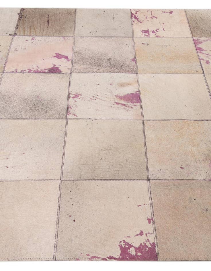 Detail image of 4' 10 x 7' 9 Cowhide Leather Rug